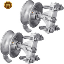 Rodillos de puerta corredera Kit de herrajes de acero de 5 pulgadas Ruedas de puerta de enlace de cadena