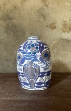 Vintage Royal Copenhagen Studio Pottery Blue Tenera Vase Kari Christensen 1960s