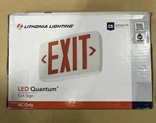 Lithonia Lighting LQM S W 3 R 120/277 M6 Integrated LED White and Red Exit Sign
