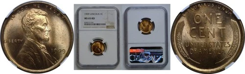 1909 Lincoln Cent   NGC MS-65 RD