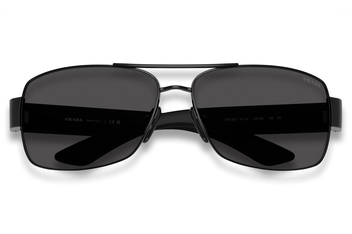 PRADA LINEA ROSSA PS B52S 1AB06F Black Dark Gray Wrap Sport