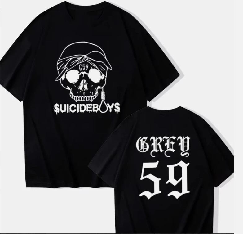 $uicideboy$ ツアーTシャツ G59 Recordsスーサイドボーイズ G59 Grey Five Nine Records $uicideboy$ Long Sleeve T Shirt