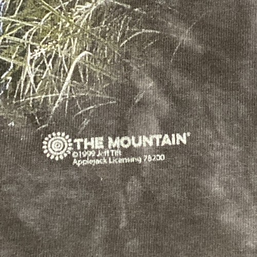 T-shirt vintage 1999 The Mountain Owl stampa tie dye taglia 2XL nera e blu lotto 2 - Foto 9 di 12