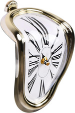 Tinsellns Melting Clock, Surrealistic Salvador Dali Inspired Table Shelf Desk Wa