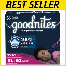 Overnight Bedwetting Protection for Girls, 3 Packs