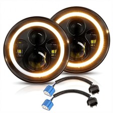 Faro LED de 7 pulgadas, faro redondo de 60 W con DRL/luces de señal de giro/alta...