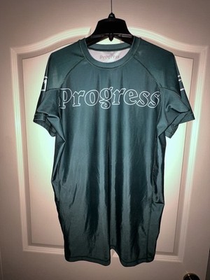 Progress Jiu Jitsu Classico SS Rashguard Green size 2XL  Pre Owned