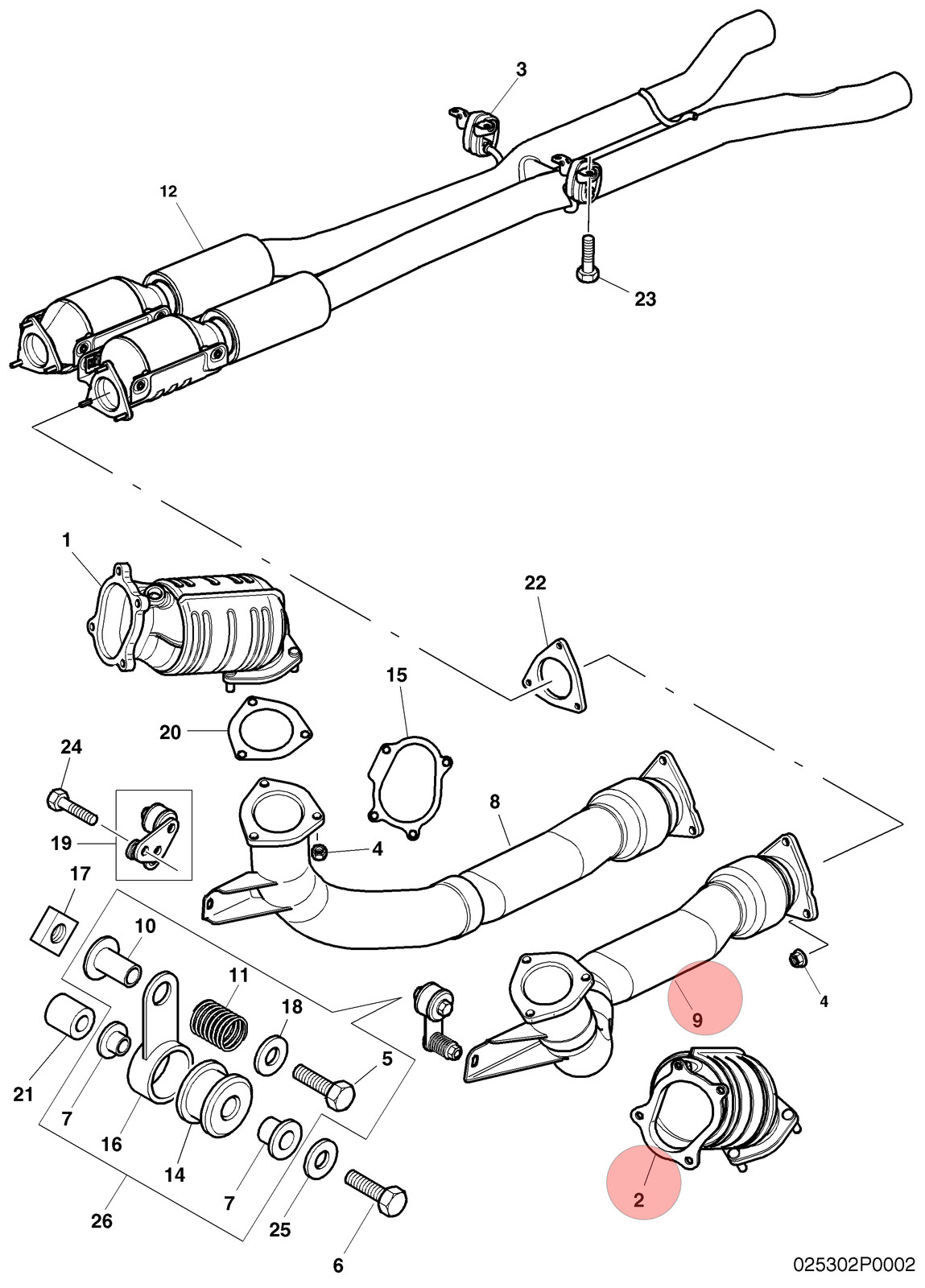 Bentley Continental Flying Spur 2009-2013 LEFT Catalytic converter