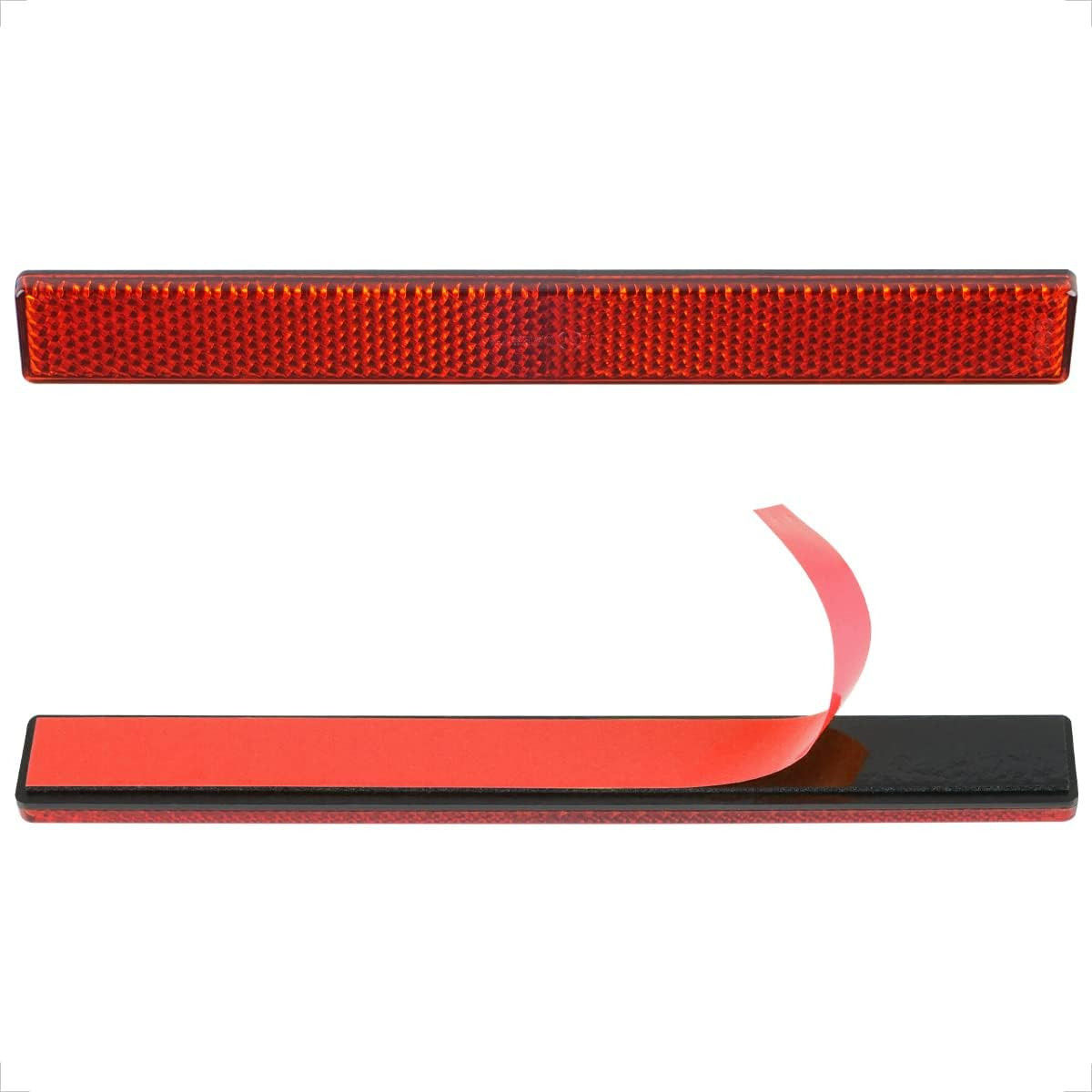 (New) 2 Pcs Red Reflectors Motorcycle Rectangular Stickers：Safety Reflector 6.53 Inch (19.99 USD)