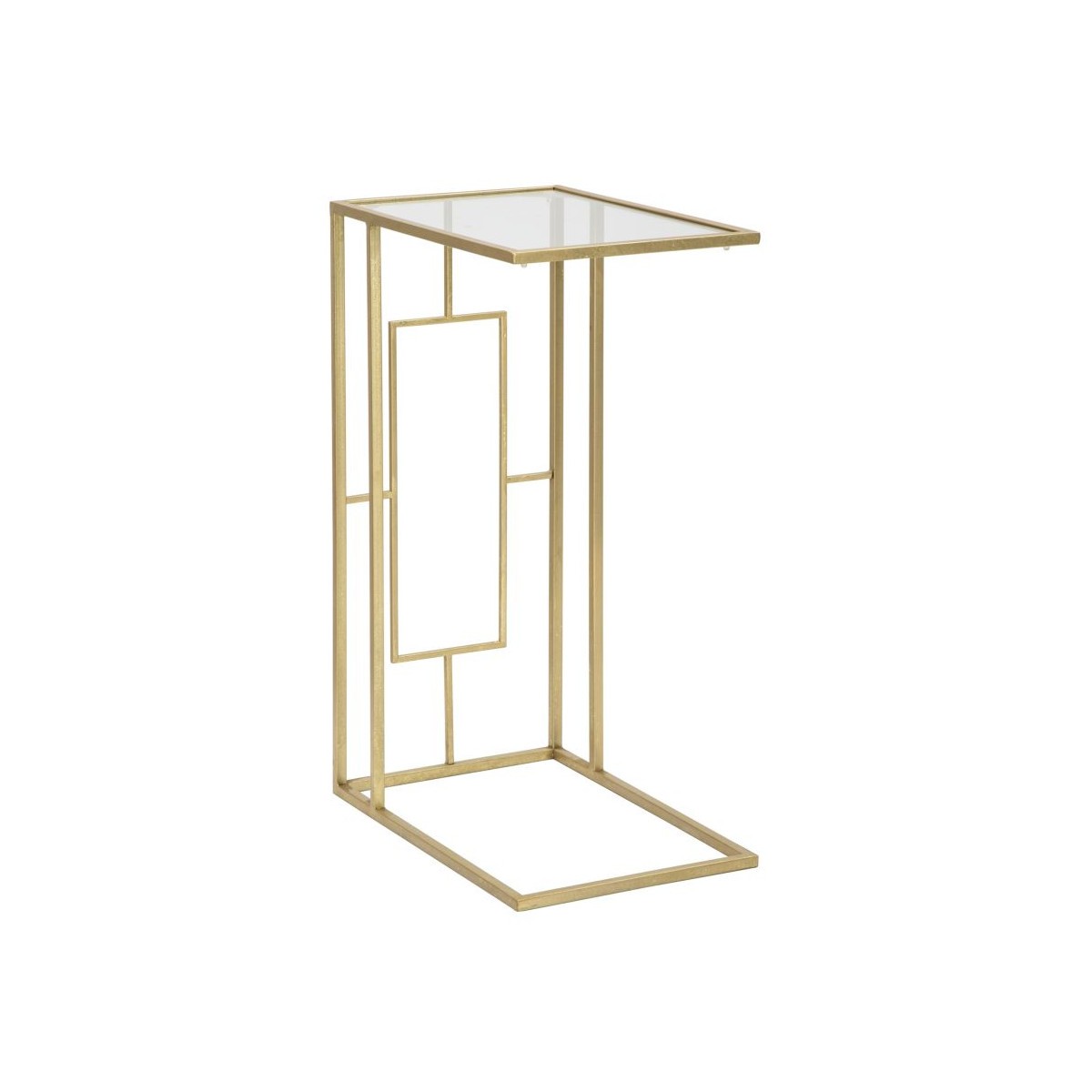 Table d'appoint Sofia dorée 60 cm petit meuble salon et table basse