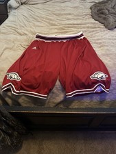 University of Arkansas Razorbacks Authentic Basketball Game Worn Shorts Sz 44