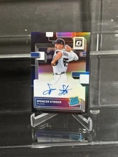 STUNNING!*2022 Donruss Optic Spencer Strider Black Prizm Rated Rookie Auto/49 RC