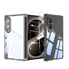 Clear Rugged Case Magnetic Hinge For Samsung Galaxy Z Fold8 w/ Screen Protector