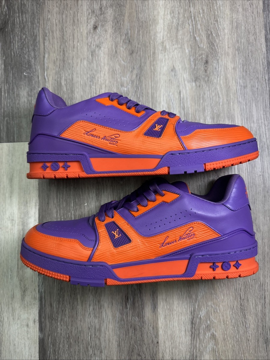 Louis Vuitton Purple Orange NBA Suns Trainers Size 9 LV Skate