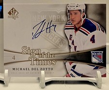 💥2011-12 SP Authentic Sign Of The Times💥SOT-MD Michael Del Zotto Rangers💥