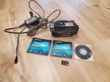 Sony Handycam HD HDR-UX10 Hybrid Black DVD Digital Camcorder  Charger - Works 