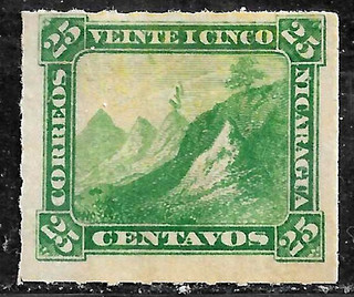 HICK GIRL MINT NICARAGUA STAMP SC#12 1879 LIBERT CAP SEAL L315