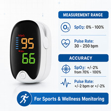 Blood Oxygen Meter Fingertip Pulse Oximeter Spo2 Heart Rate Monitor