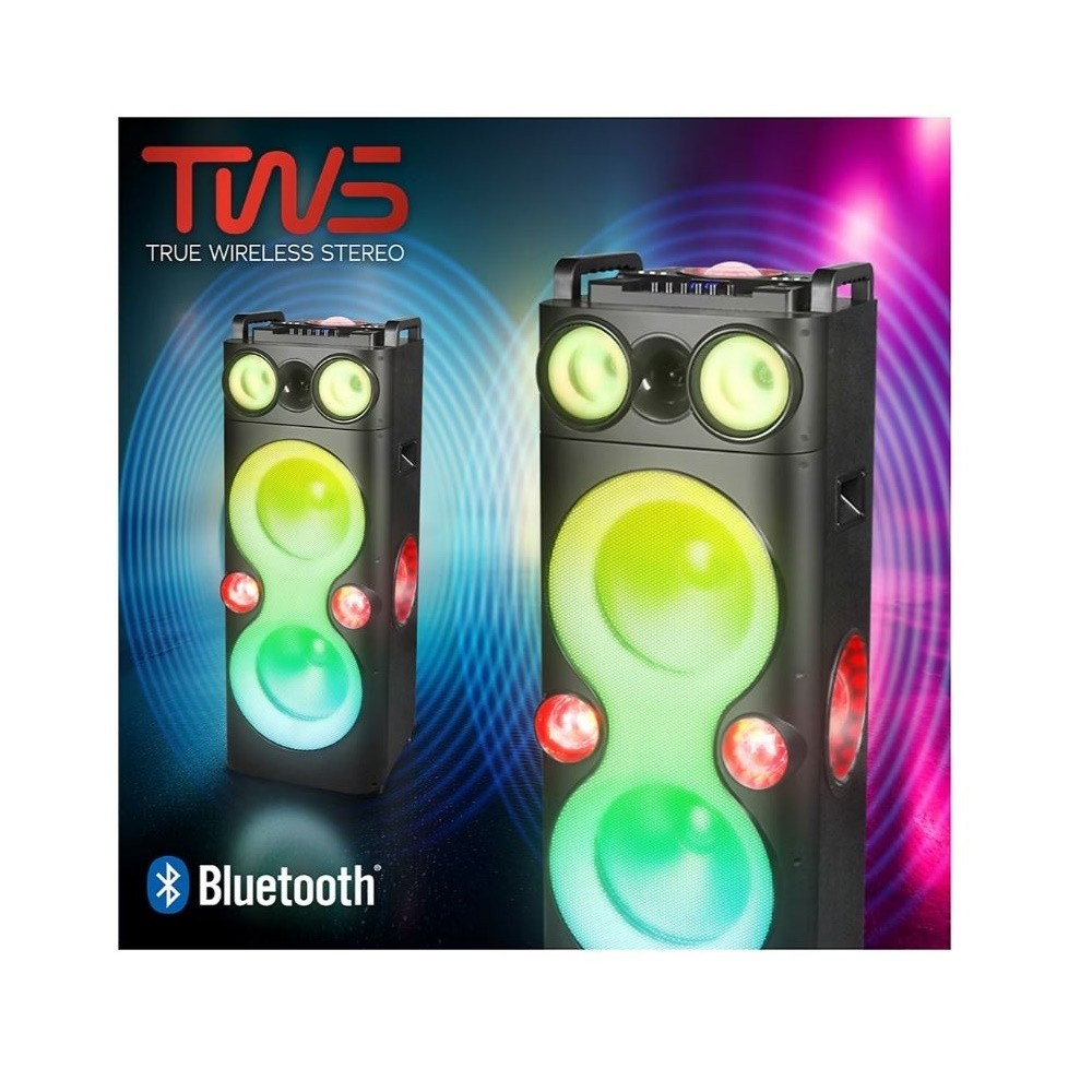 Parlante QFX PBX-1260 Dual de 12" para fiestas con batería recargable y luces LED, imagen 8