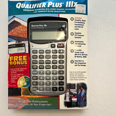 Calculated Industries Qualifier Plus IIIx Finance Calculator LCD 3415 New