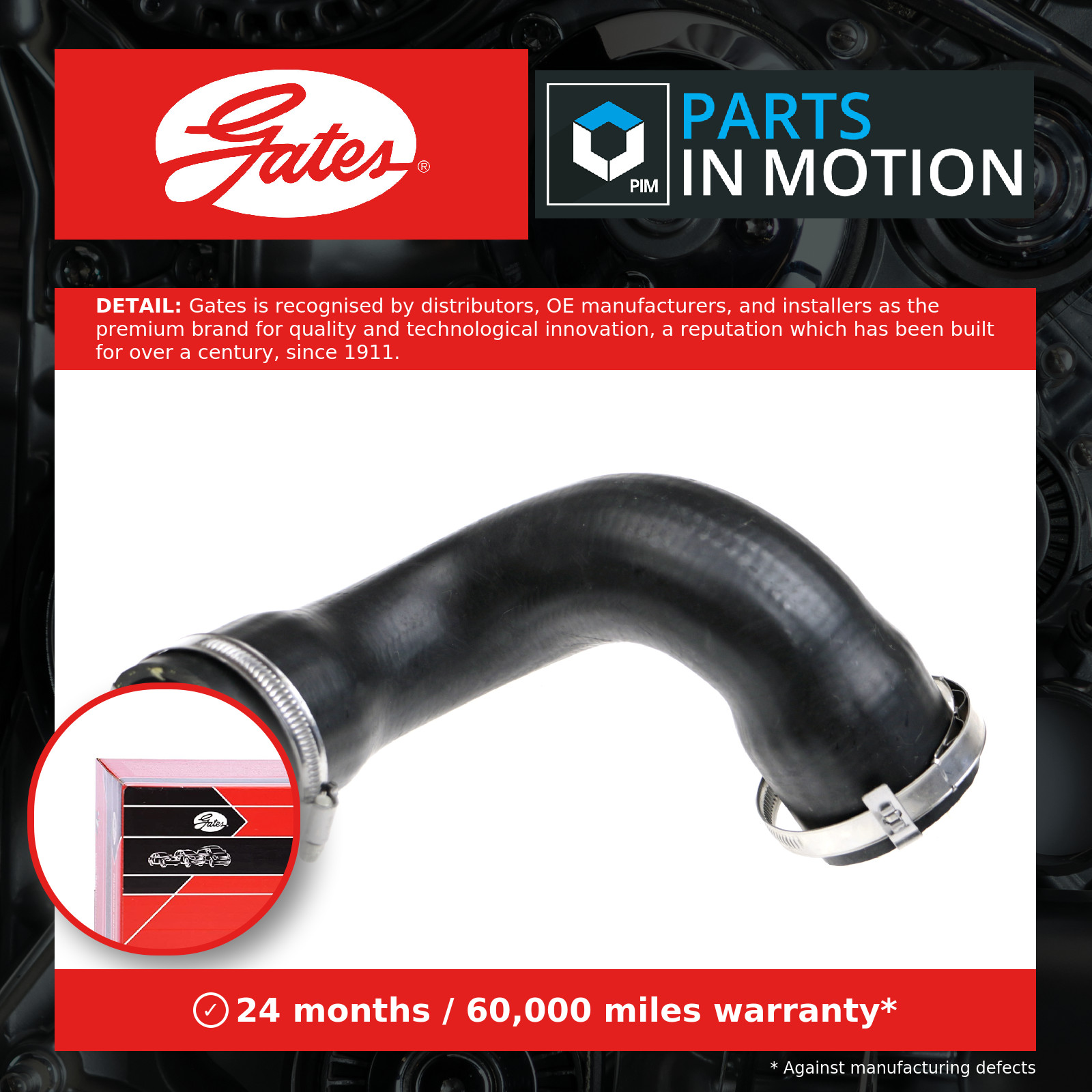 Air duct pipe PE (Polyethylene) 09-0067 GATES for PEUGEOT FIAT LANCIA CITROËN - Image 13