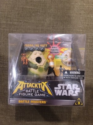 2005 hasbro star wars attacktix Jabba The Hutt Complete W/ All 4 Balls