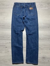 Vintage 70s Wrangler Jeans Measures 30x32 Blue 13MWZ Cowboy Made USA Scovill Zip