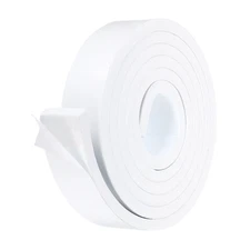 Weather Stripping Door Seal 2 Inch x 1/2 Inch x 10 Ft Self Adhesive White