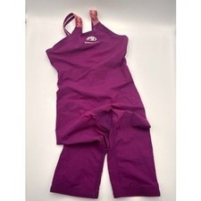 BLUESEVENTY NeroTX Swimsuit Purple Technical Racing Kneeskin Swim Size W20