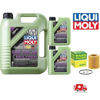 7 Liters Liqui Moly 5W-40 Molygen MFC Oil Change Kit for BMW Longlife-01 Filter