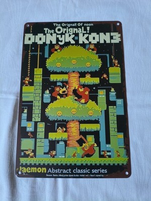 Donkey Kong Alu Blechschild 20x30cm Inkl. 4 Löcher Zum Befestigen Top Zustand 
