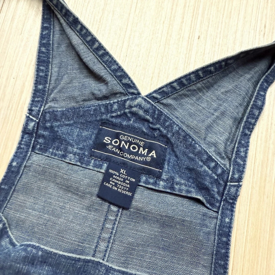 Monos Sonoma para mujer XL pantalones cortos carpintero jeans pantalones cortos de mezclilla de colección mameluco Y2K Foto 3 de 4