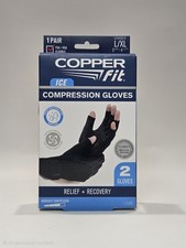 COPPER FIT ICE MENTHOL COMPRESSION GLOVES L / XL 3. " x 4. " 1 Pair
