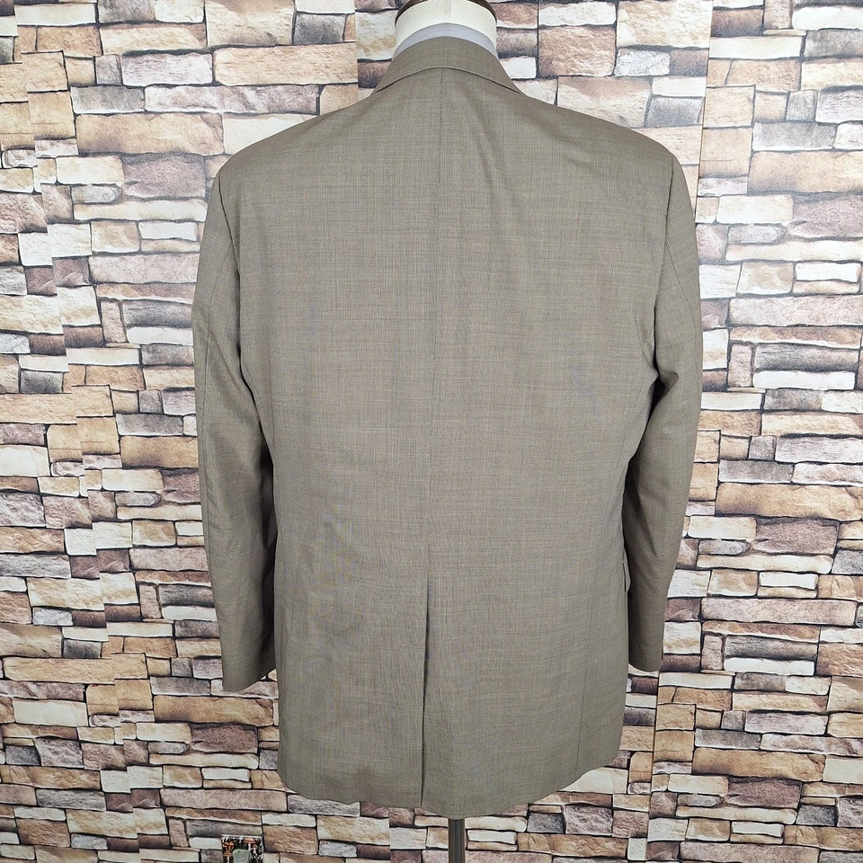 Traje Hugo Boss 2 Piezas Para Hombre 42R 36X32 Marrón Claro Lana DV Defecto Foto 4 de 4