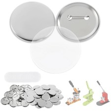 BEAMNOVA 200 Sets of 32mm Metal Button Supplies Parts for Button Maker Hand Pres