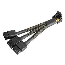 16Pin GPU Cable to 3X 8Pin Pcie - 16AWG PCIE 5.0 12VHPWR 600W 90 Degree Right B