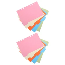  10 Pcs Binder Partition Notebook Dividers Separators Insert with Tabs Journal