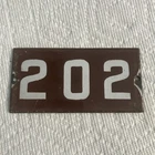 Vintage Enamel Porcelain Class Room Door Number  202