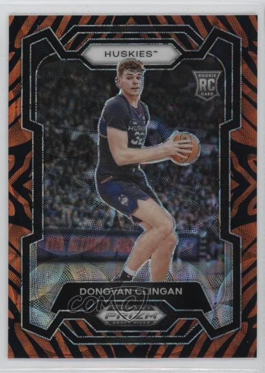 2024-25 Panini Prizm Draft Picks Tiger Stripes Donovan Clingan #95 Rookie RC 1l2