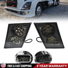 Pair Led Fog Lights Bumper Lamps Bar For Volvo Vnl Vn 2003-2017