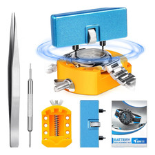 JOREST Uhren&ouml;ffner Werkzeugset f&uuml;r Uhrenbatterie 15-60 mm Drehkappe Blau 4 St&uuml;ck