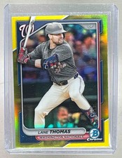 Lane Thomas 2024 Bowman Chrome #75 Yellow Refractor /75