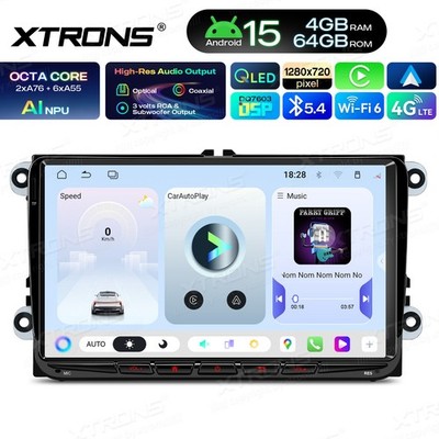 Android 15 Bluetooth Car Stereo Radio Player for Volkswagen VW