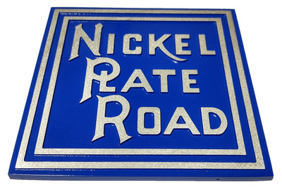   Beautiful CAST Nickel Plate Railroad NKP Hand Poured Sign Emblem Logo Plaque 