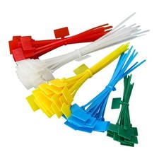 Marker Cable Ties Write On Coloured Nylon Self Locking Electrical Wire Tags