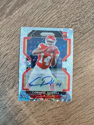2021 Panini Prizm Cornell Powell #270 No Huddle Disco Prizm Rookie Auto Chiefs 