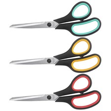 Scissors 8.5 Inch Multi purpose Scissors for Office Home School Crafts, Set of 3