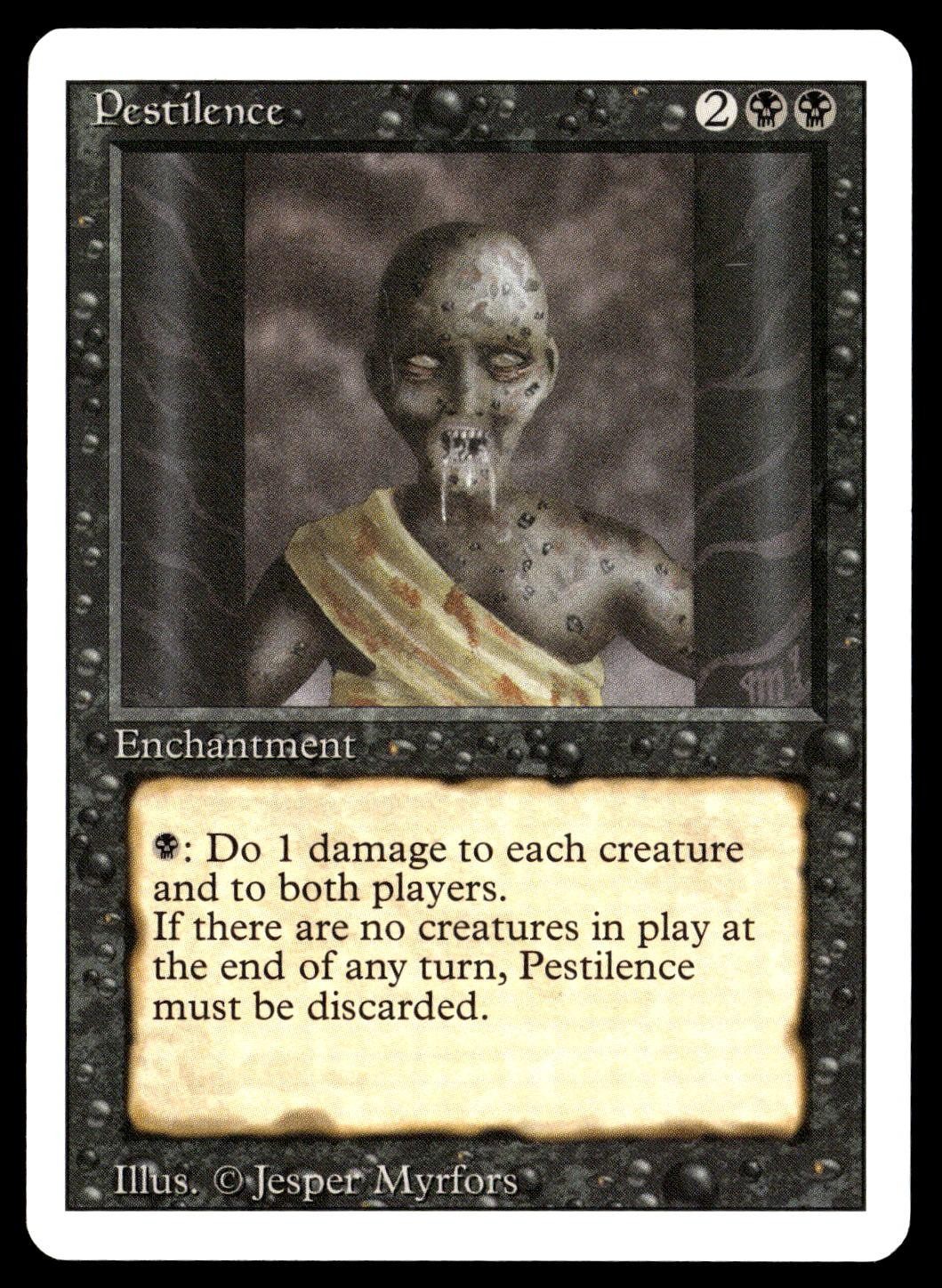 Pestilence Common Revised Edition Magic: The Gathering Lightly Played