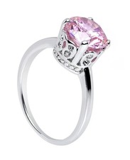 Pink Cubic Zirconia Pretty Princess Cocktail Ring