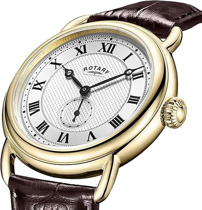 ROTARY HERITAGE 'SHERLOCK' 腕時計 Rotary Men's Heritage Sherlock Holmes Watch Gold plated brown